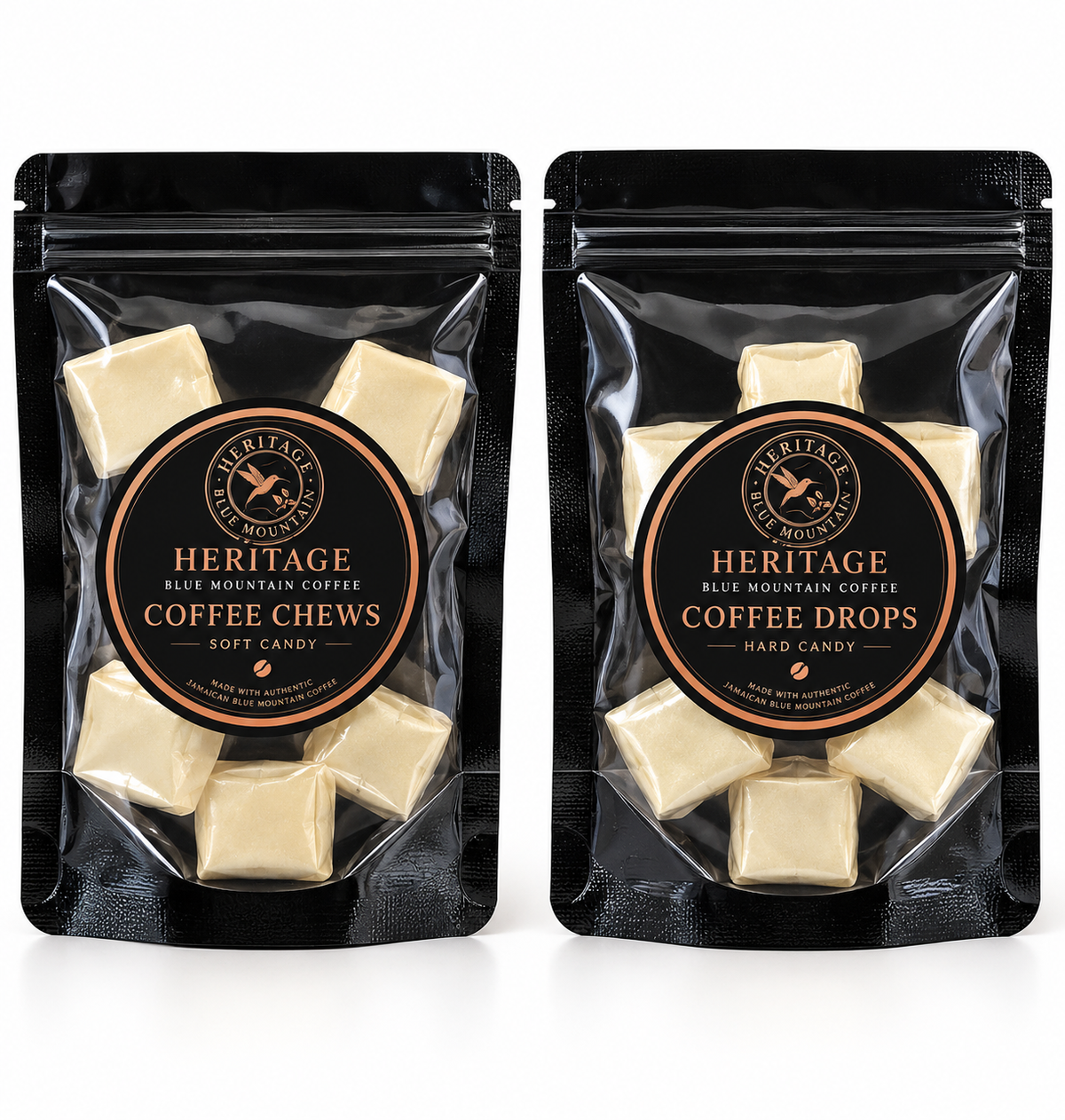 Heritage Jamaican Blue Mountain Coffee Chews – Soft Candy | 10 Pieces