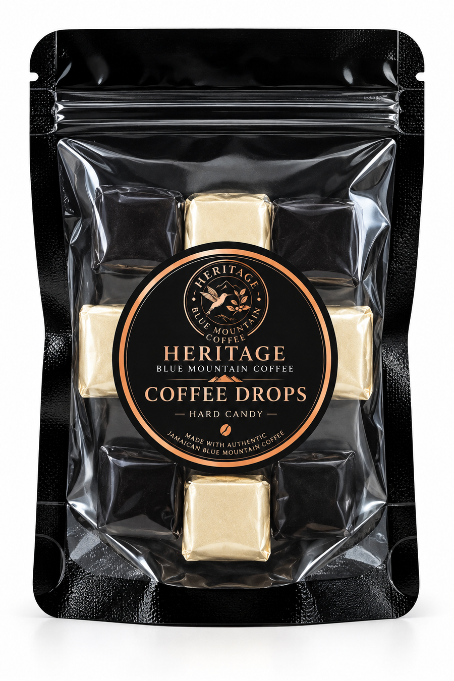 Heritage Jamaican Blue Mountain Coffee Drops – Hard Candy | 10 Pieces