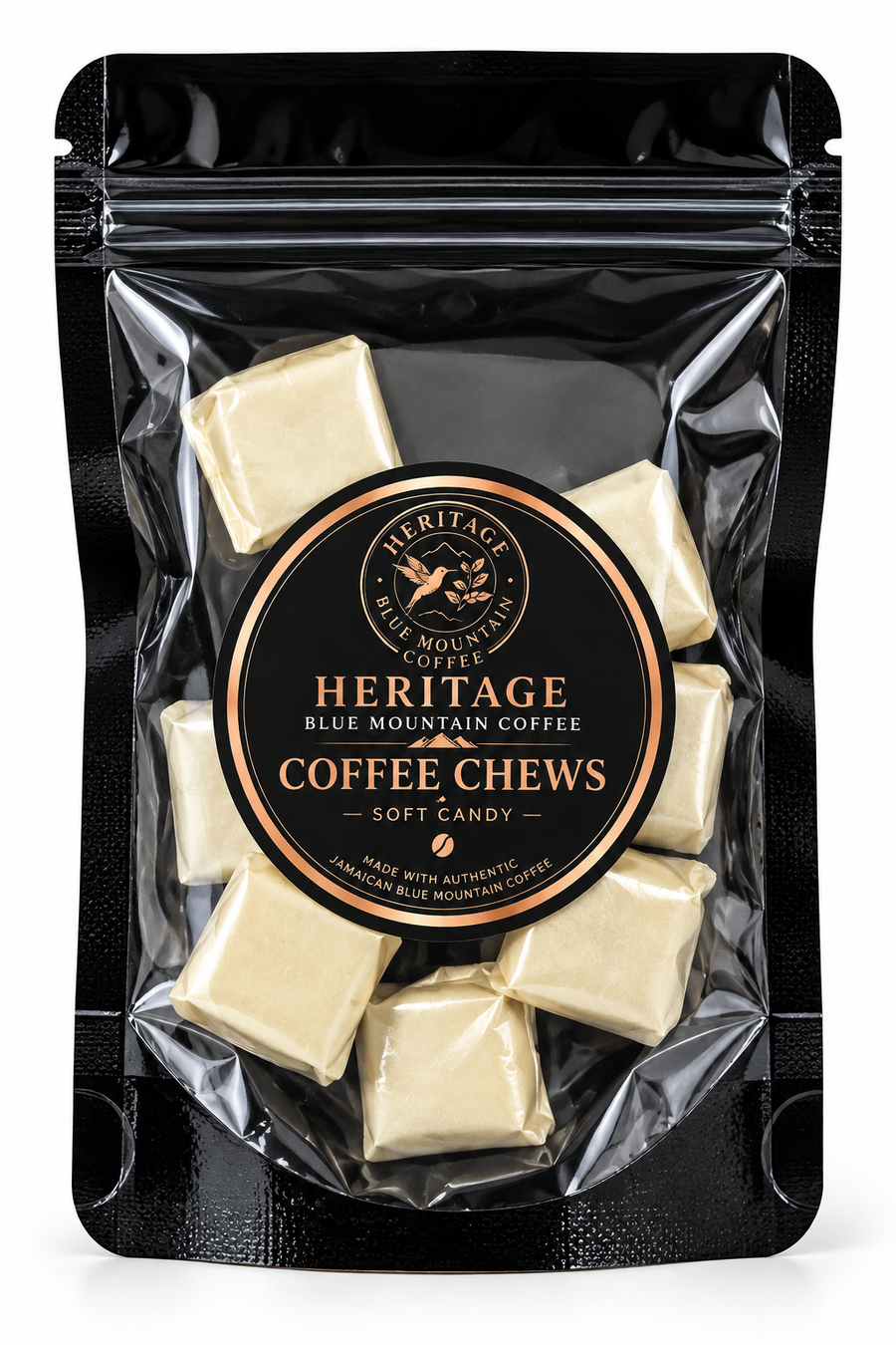 Heritage Jamaican Blue Mountain Coffee Chews – Soft Candy | 10 Pieces