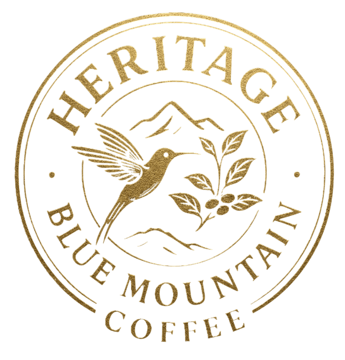 Heritage Blue Mountain Coffee Official Logo Whit